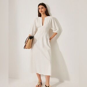 Commense White Midi Dress